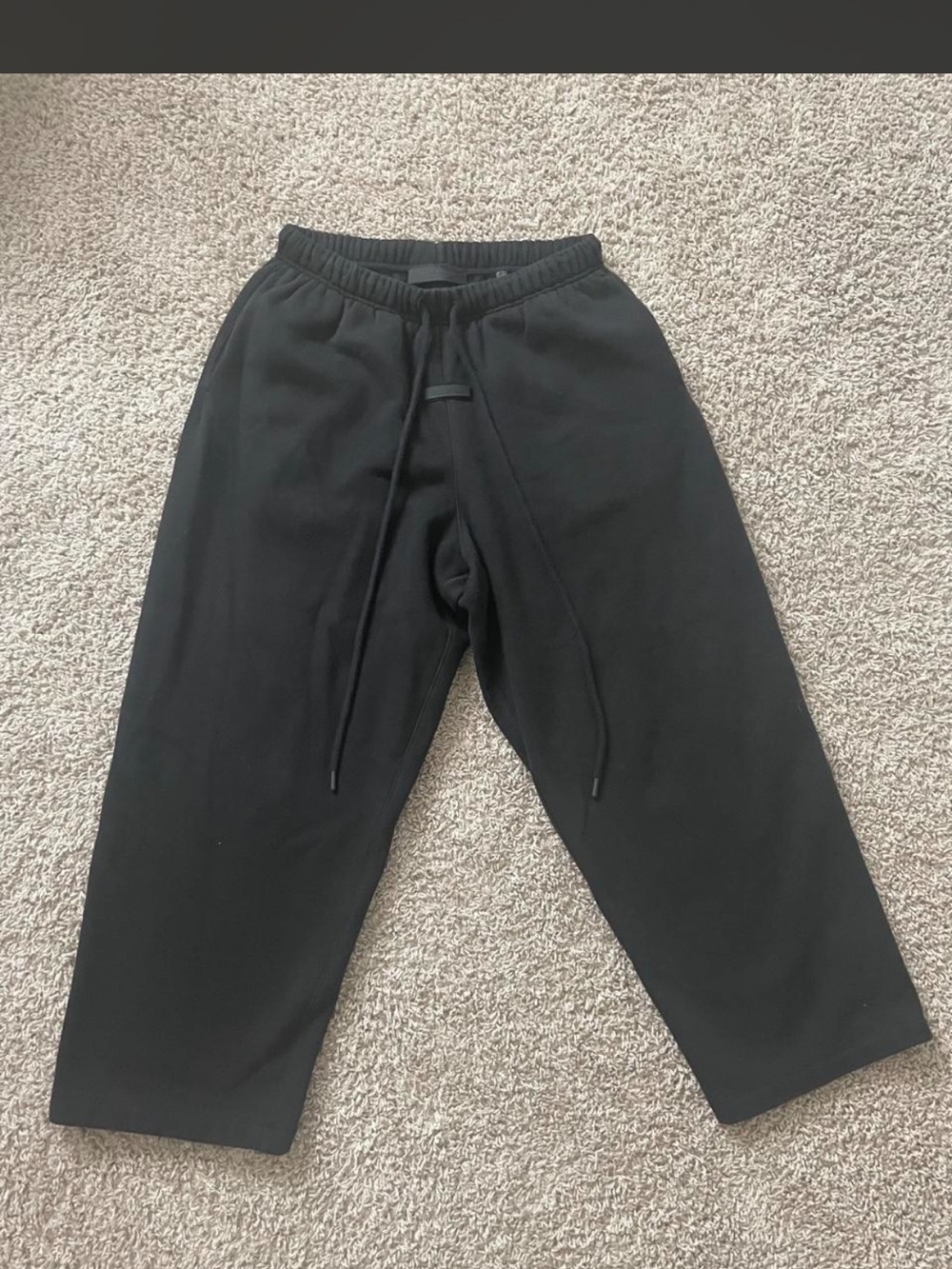 Essentials Men's Black Drawstring Jogger Pants